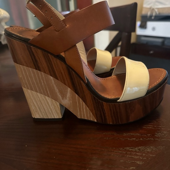 Jimmy Choo Notion Layered Wood Wedges - Picture 2 of 8